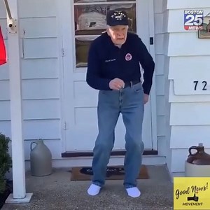 229K views · 6.9K reactions | Check this out!  Chuck Franzke, a 97-year-old World War II vet, has on his dancing shoes and he can't hide his joy as he dances to Justin Timberlake's "Can't Stop the Feeling." Chuck dances to stay fit while staying at home during the coronavirus pandemic. How are you staying fit? : goodnews_movement/Instagram boston25.com/2xaK88x | Boston 25 News | Facebook