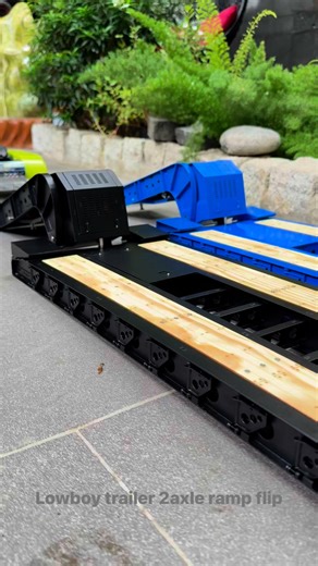 Lowboy trailer 2axle ramp flip #lowboy #trailer #rctruck | DPS Model Manufactory