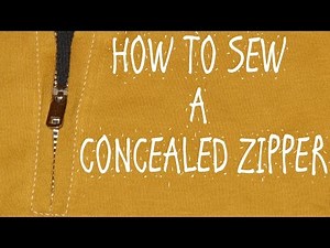 HOW TO SEW A CONCEALED ZIPPER