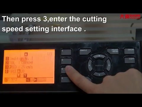 How to adjust the cutting pressure and cuttting speed of cutting plotter CE6000-40?