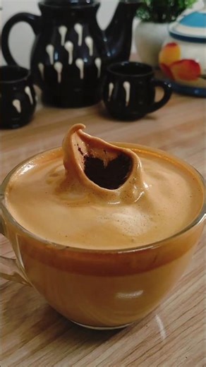 ☕ Cloud Foam Coffee ☁️✨ #café #frothycoffee #recipe #coffee #shorts