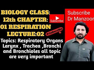 Biology class:12 chapter:1 lecture:02 with Dr Manzoor.This lecture about Respiratory organs