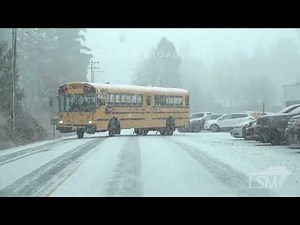 11-29-2022 Everett, WA - Winter Storm Beginning Near Seattle