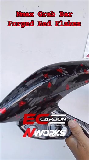 1.4K views | Nmax Grab Bar. Forged Red Flakes. Carbon Fiber | EC Carbon NWorks Motorcycle Parts and Accessories | Facebook