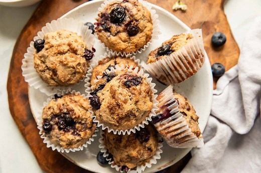 Blueberry Banana Protein Muffins