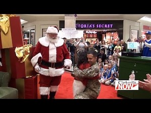 Military Dad Surprises Girls After They Ask Santa for Christmas Homecoming