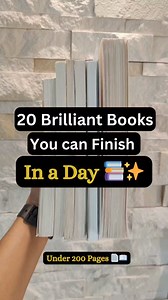 20 Amazing Books Under 200 Pages .📚✨ - 1- Ikigai 2- Win your inner battles @dariusforoux 3- The First minute 4- From Struggle to strength @harrypsaros 5- Don't believe everything you think @itsjosephnguyen 6- The Alchemist @paulocoelho 7- Man's Search for meaning. 8- Attitude is your superpower @eclemente11 9- Meditations 10- The power of the second look @ayodeji.anifowose 11- Eat that frog @thebriantracy 12- Psychologist for gen z 13- How to become people magnet @marcreklau 14- It's not about 