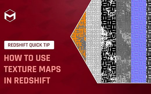 Redshift官方快速技巧09-如何使用纹理贴图：颜色、粗糙、金属、法线、凹凸、透明、发光、置换、AO