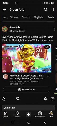 Live Archive (MK8 Deluxe - Gold Mario in Sky-High Sundae (VS Race, 150cc) (By TTSG 💚) (21-6-2026)