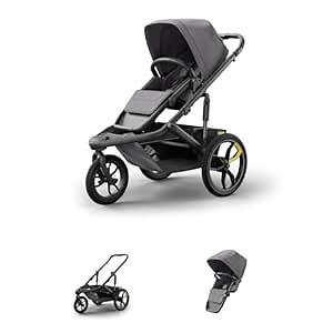 Veer Switch&Jog Jogging Stroller | 3 Wheel All-Terrain Jogger Stroller with Switchback Seat | Shock Absorbing, Durable, Maneuverable, Collapsible | Fits All Major Infant Car Seats (Adapters Separate)