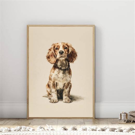 Cocker Spaniel Wall Art Cocker Spaniel Pet Portrait Cocker Spaniel Wall Art Digital Art Prints Cocker Spaniel Gift Printable Wall Art - Etsy