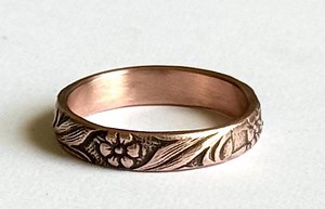 Copper Flower Stacking Ring/arthritis Relief Jewelry/christmas Gift - Etsy