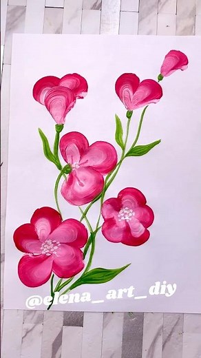 How to draw flowers easily🎨 Simple drawing🖌️Drawing flowers🌸 #picture #painting #art
