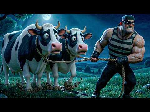 OHH NO! Thief Takes All the Cows🐄 | Granddaughter and Police Save a Day | 3D Old Macdonald Cartoon