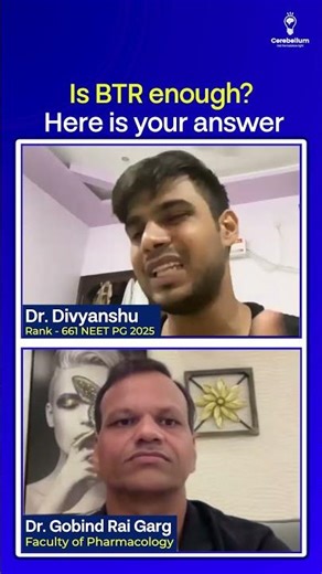 Is BTR enough? Here is your answer. Dr Divyanshu, Rank 661 #neetpg #inicet #fmge #btr