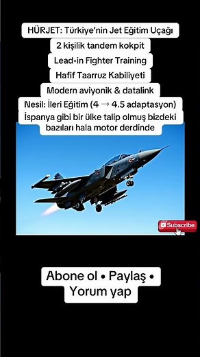 Türkiye’s HÜRJET: Advanced Jet Trainer & Light Attack Platform — Specs, Role & Generation #shorts