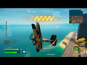 Dodging the anvil rocket launcher with the storm-wing plane Fortnite