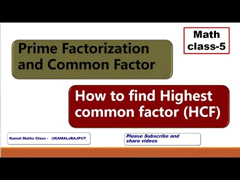 Maths class 5| Learn HCF in One Shot | Easiest Method to Find Highest Common Factor