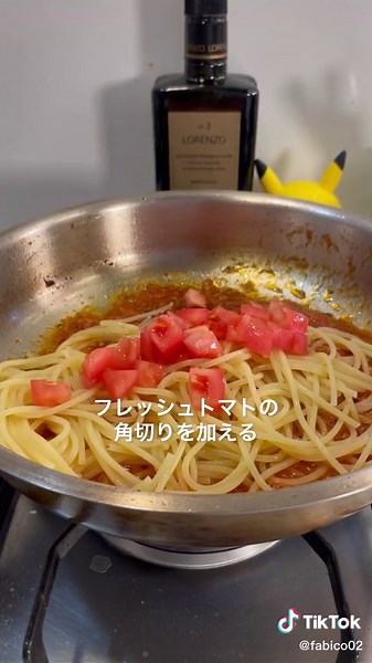 マリナーラスパゲッティのレシピと作り方｜イタリアン料理の定番#tiktok料理 #パスタ #トマトパスタ #イタリアン