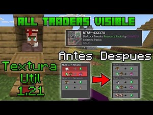 ✅¡Todos los Tradeos Visibles!✅ Pack de textura para Minecraft Bedrock 1.21