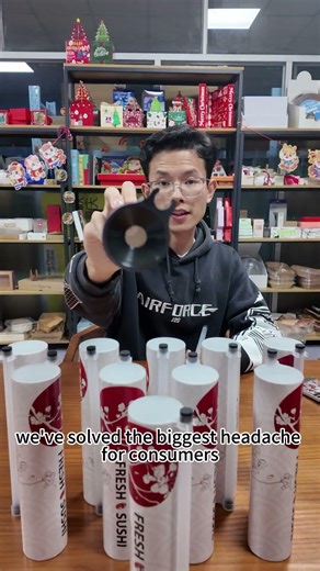 The Best Sushi Push Pop Paper Tube with Built-in Sauce Holder! #holidaypac#sushipushpop #factory