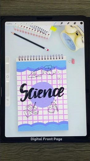Science Notebook Cover — Fresh Ideas, Clean Design 🔬✨ #ScienceNotes #DigitalDesign