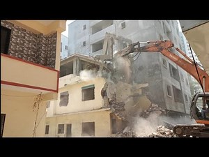 Amazing video Building Demolition working by #TATA Excavator #vskveeresh.,