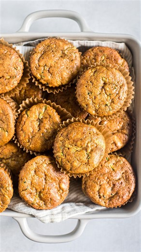 Pumpkin Zucchini Sourdough Muffins are soft, lightly sweet, and packed with fall flavors🍂 Recipe —> https://deliciouslyorganic.net/pumpkin-zucchini-sourdough-muffins/ | Deliciously Organic, Carrie Korem, FNTP