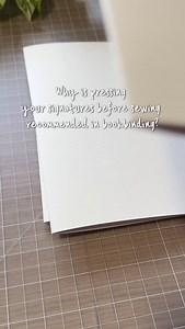 This is why pressing your signatures before sewing is recommended in bookbinding 🌿 | Books Bind Faye