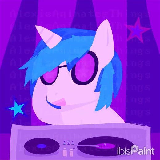 DJ Pon-3 speedpaint (My Little Pony)
