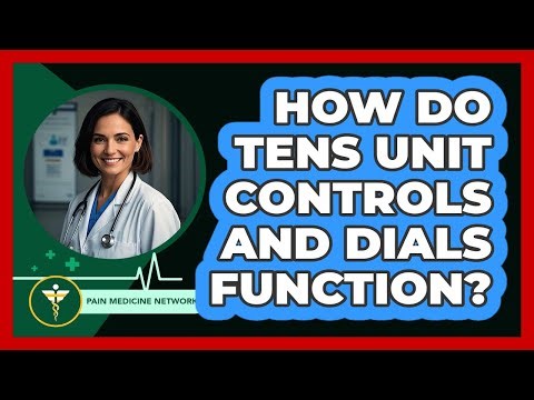 How do TENS unit controls and dials function?