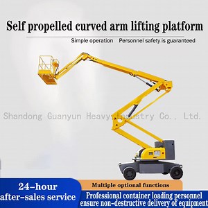 [Hot Item] Movable Lifter Diesel Battery Crank Work Lift Platform Crank Arm Electric Boom Lifting