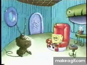 SpongeBob gets Rick Roll'd on Make a GIF