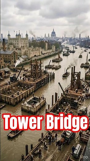 Construction of Tower Bridge — built between 1886 and 1894 #timelapse #london #towerbridge