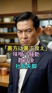 「裏方は裏で食え」味噌汁騒動数日後社長失脚 #感動する話 #スカッとする話
