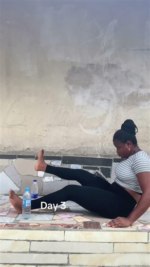 Day 3 exercise on flat tummy #exercise #youtubeshorts