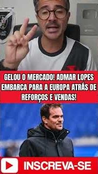 TRANSFER MARKET ON ICE! ADMAR LOPES HEADS TO EUROPE IN PURSUIT OF NEW SIGNINGS AND SALES!