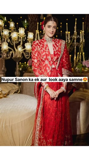 Nupur Sanon is wearing Red saree with Blazor 😍🫰#nupursanon #bollywood #kritisanon