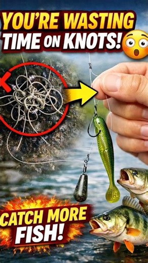 YOU’RE WASTING TIME ON KNOTS! 😳🎣 #dropshot #fishingtips #fishingrig #lurefishing #bassfishing