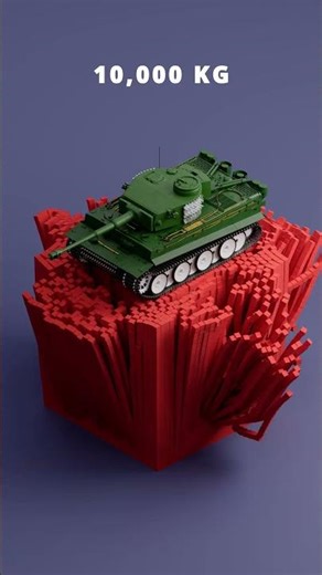 Blender Satisfying Simulation with Heavy Tiger Tank! #satisfying #animation #blender