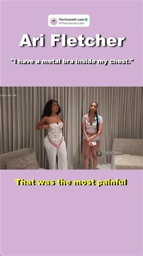 Ari Fletcher has a metal bra inside her chest?
