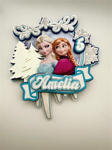 Elsa Frozen Cake Topper: Personalized Birthday Shaker - Etsy