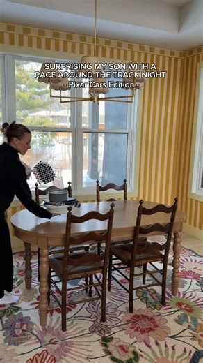 Kayzie Weedman on Instagram: "Let’s set up a racetrack surprise for my son! 🏎️🤍 AD Thank you @disneyfamily for sponsoring this video and sending me these Pixar Cars toys to celebrate the movie’s 20th anniversary. You can pick up the NASCAR Pixar Cars playset and die cast exclusively at Walmart."