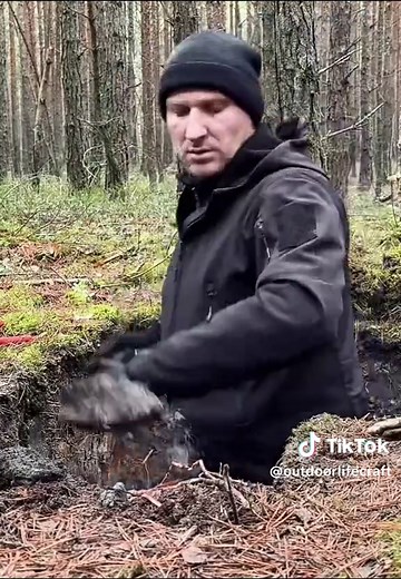 Building an Underground Shelter with Fireplace