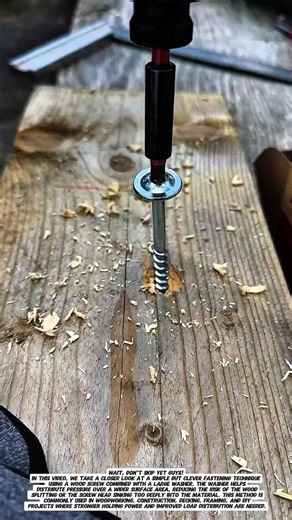 Amazing Screw Washer Trick for Stronger Wood Connections!.