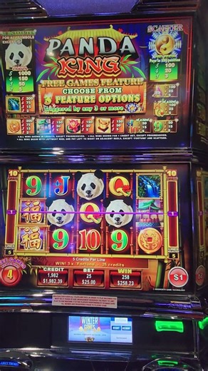 $25 Less Lines Panda King Bonus #slot #casino #lasvegas
