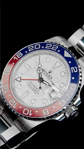 Rolex GMT Master II White Gold Pepsi Bezel Meteorite Dial Watch 126719 l SwissWatchExpo