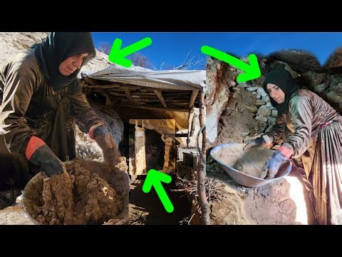Strong mother in abandoned cave provides safe haven for two children
