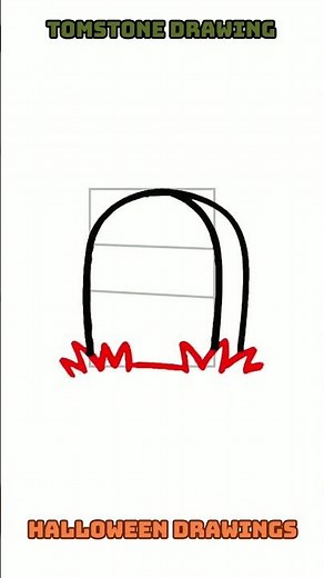 Easiest way to draw a tomstone drawing