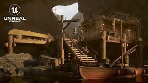 Hunter's cabin at the lake - Unreal Engine 5 - 4k